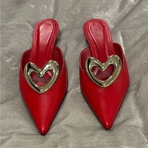 Maeve 
Red heart mule heel